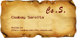Csabay Sarolta névjegykártya