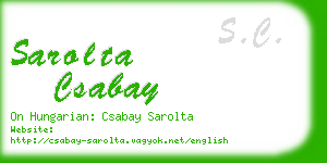 sarolta csabay business card
